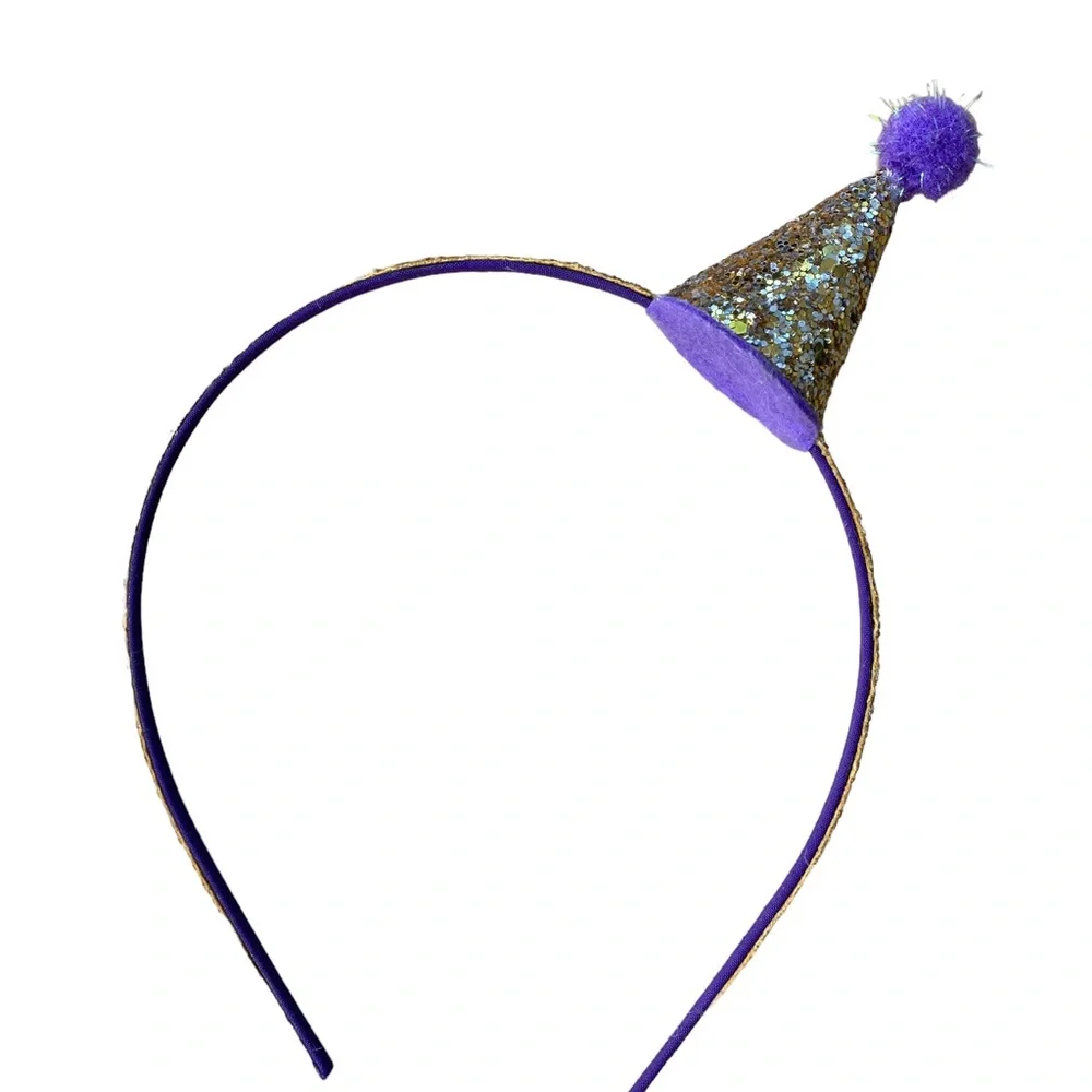 CREWCUTS Girl’s Glitter Birthday Hat Headband